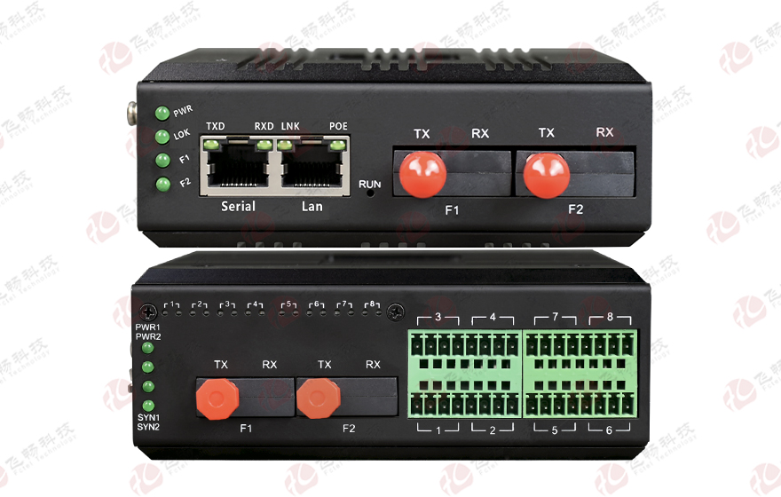 黄桃视频APP在线看黄科技-工业轨式 16路DIDO AIAO 光纤自愈环网  ModBus RTU&TCP 采集器